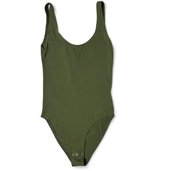 Topshop Olive Green Bodysuit (Size S) - Picture 1 of 3